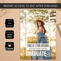 best college or high school commencement graduation invitation announcement design